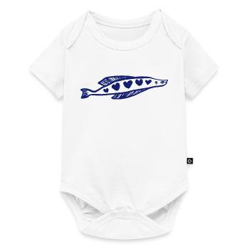 POISSON CŒUR - Body à manches courtes Premium Bébé - blanc - Devant
