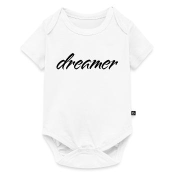 Dreamer Minimalist Saying T-Shirt - Baby Premium short-sleeve bodysuit - white - Front