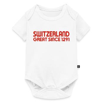 Switzerland - Great Since 1291 - Schweiz - Schwiiz - Baby Premium short-sleeve bodysuit - white - Front