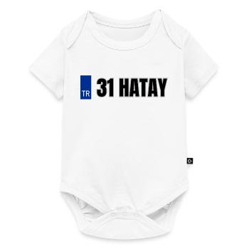 31 Hatay Kennzeichen | Türkisches Kennzeichen - Baby Premium Kurzarmbody - Weiß - Vorne