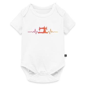 Nähmaschinen-Schneiderin von Sonnenuntergang - Baby Premium Kurzarmbody - Weiß - Vorne