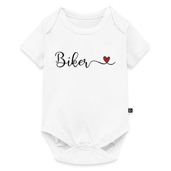 Biker with heart - Baby Premium short-sleeve bodysuit - white - Front