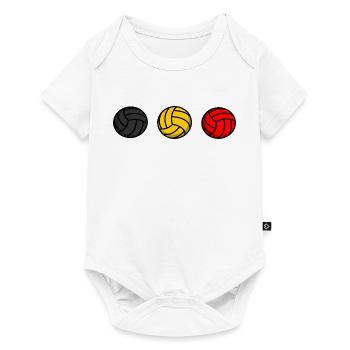 Belgischer Volleyball - Baby Premium Kurzarmbody - Weiß - Vorne