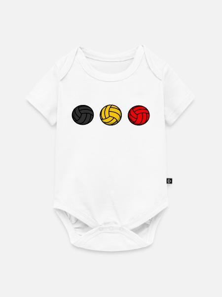 Belgischer Volleyball - Baby Premium Kurzarmbody - Weiß