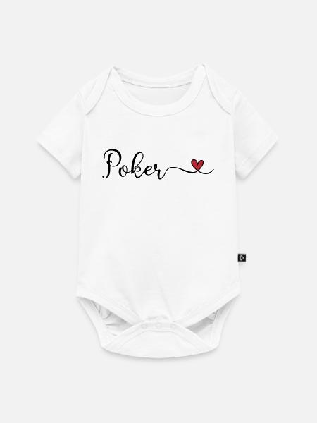 Poker Herz - Baby Premium Kurzarmbody - Weiß
