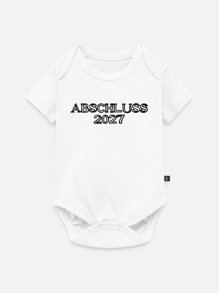 Abschluss 2027 Schriftzug handgezeichnet - Baby Premium Kurzarmbody - Weiß