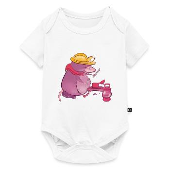 Maulwurf - Baby Premium Kurzarmbody - Weiß - Vorne