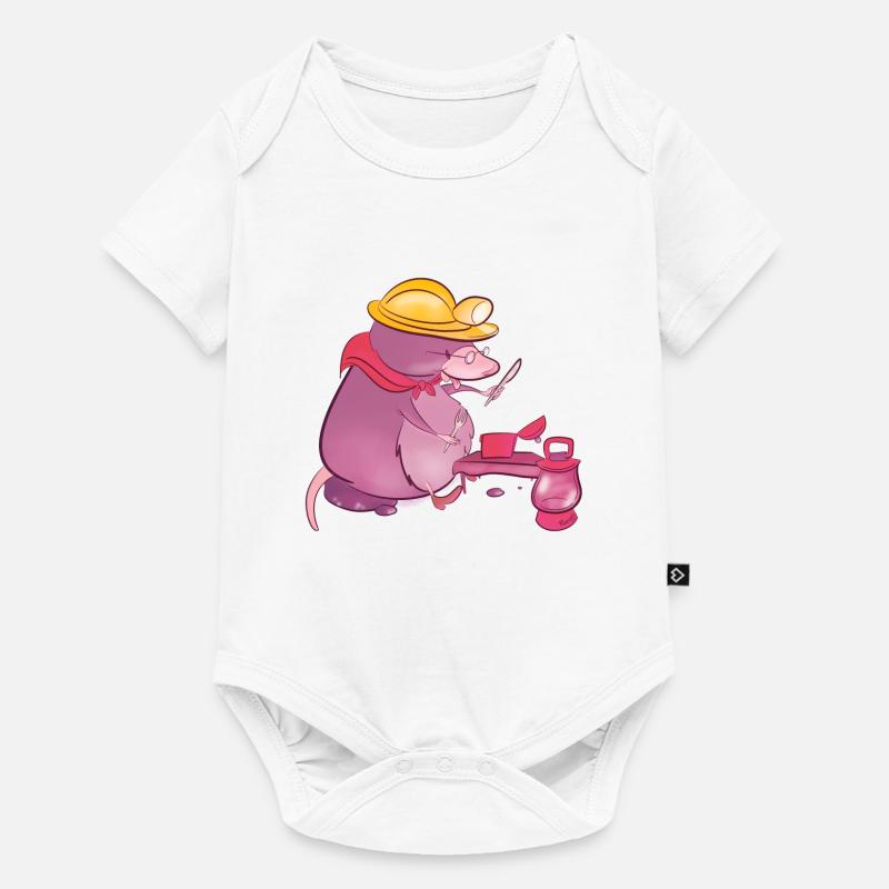 taupe - Body à manches courtes Premium Bébé - blanc