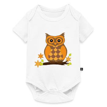 Chouette dorée - Body à manches courtes Premium Bébé - blanc - Devant