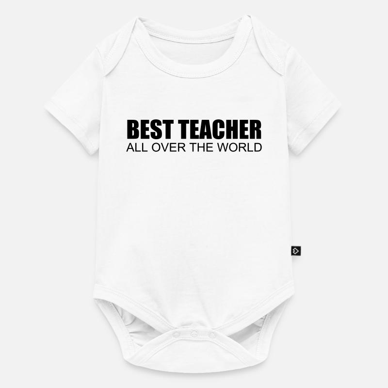 meilleur professeur du monde entier - Body à manches courtes Premium Bébé - blanc