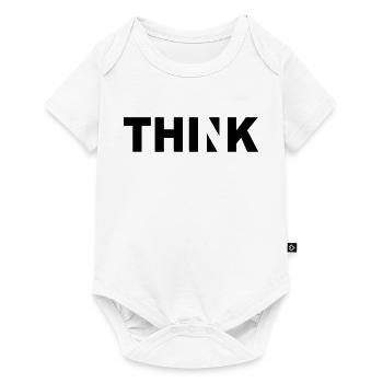 THINK - Baby Premium Kurzarmbody - Weiß - Vorne
