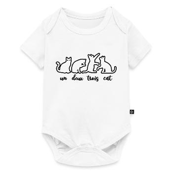 Un Deux Trois Cat Kitty Pet Lovers Gift - Baby Premium short-sleeve bodysuit - white - Front