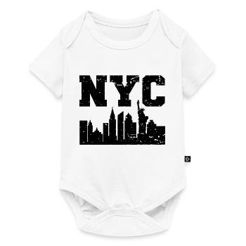 NYC New York Skyline - Body à manches courtes Premium Bébé - blanc - Devant