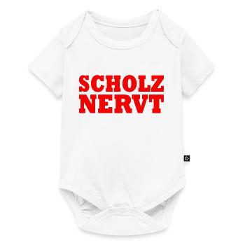 Scholz nervt - Baby Premium Kurzarmbody - Weiß - Vorne