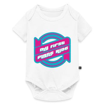 Mon premier voyage en avion 36 - Body à manches courtes Premium Bébé - blanc - Devant