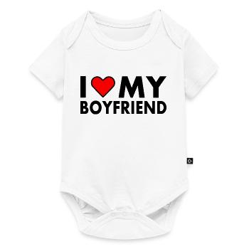 I love my boyfriend - Baby Premium short-sleeve bodysuit - white - Front