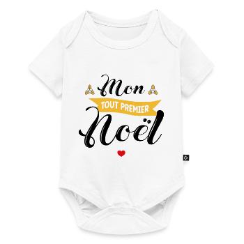 Body bébé Mon Tout Premier Noël - idée cadeau noel - Body à manches courtes Premium Bébé - blanc - Devant