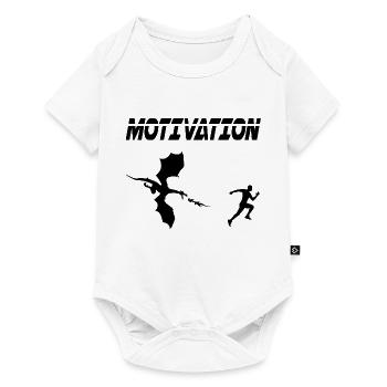 motivation sport running humor dragon - Baby Premium short-sleeve bodysuit - white - Front