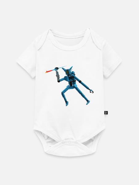 Friedlicher Roboter - Baby Premium Kurzarmbody - Weiß