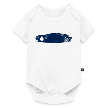 Snowflakes, stars and a Christmas ball - Baby Premium short-sleeve bodysuit - white - Front