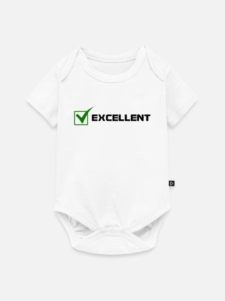 EXCELLENT - Baby Premium Kurzarmbody - Weiß