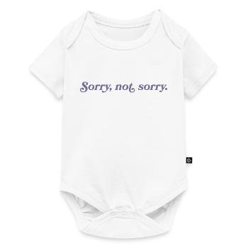 Sorry, not sorry – Cheeky & direct - Baby Premium short-sleeve bodysuit - white - Front