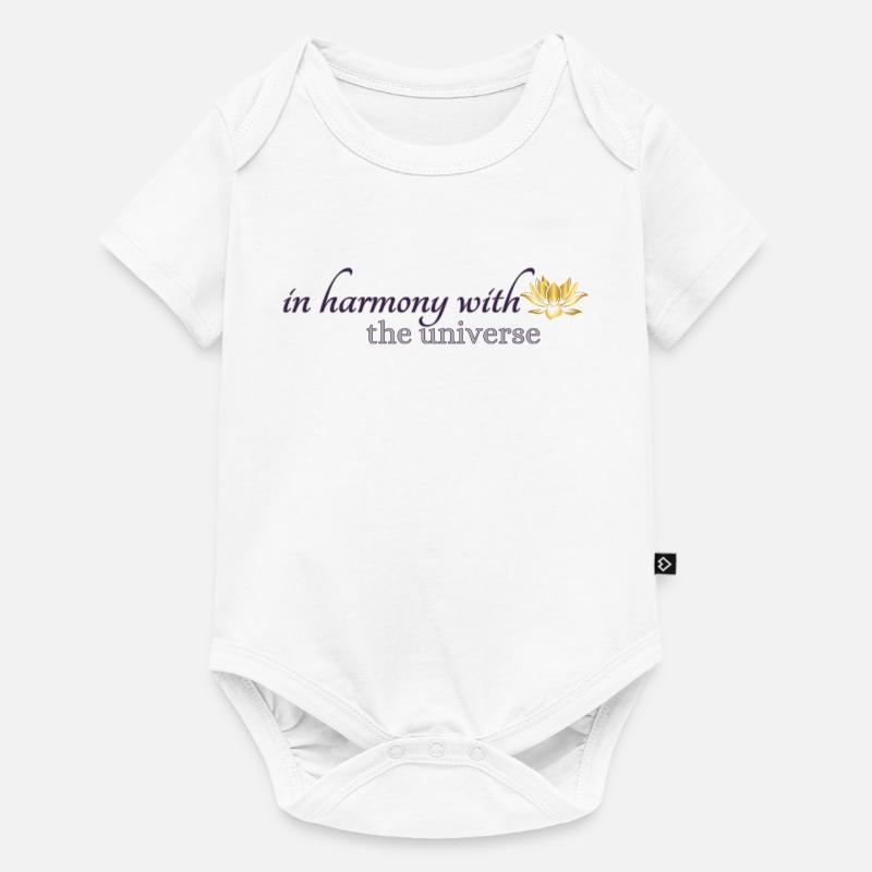 en harmonie avec l’univers - Body à manches courtes Premium Bébé - blanc