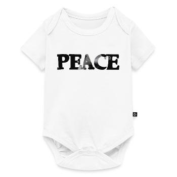 Frieden - weiße Taube - Baby Premium Kurzarmbody - Weiß - Vorne