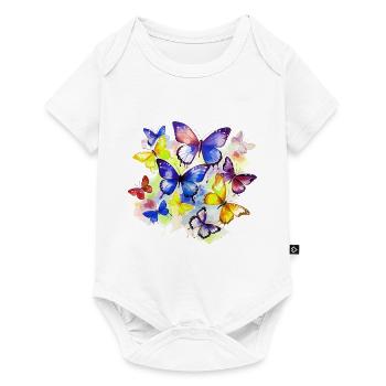 Butterfly Colorful Colorful Beautiful Art Nature - Baby Premium short-sleeve bodysuit - white - Front