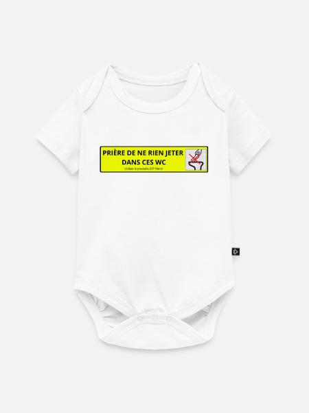 Toilette - Baby Premium Kurzarmbody - Weiß