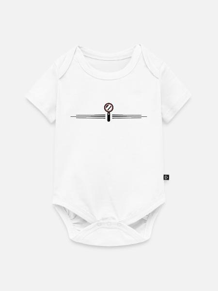 Lupe Symbol Linie - Baby Premium Kurzarmbody - Weiß