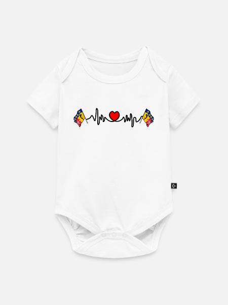 Alpes Herzschlag-Liebe - Baby Premium Kurzarmbody - Weiß