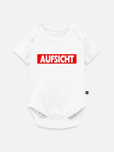 Aufsicht - Baby Premium Kurzarmbody - Weiß