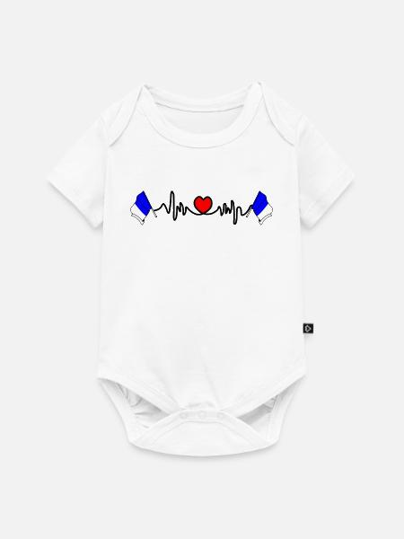 Spa Custom Flagge - Baby Premium Kurzarmbody - Weiß
