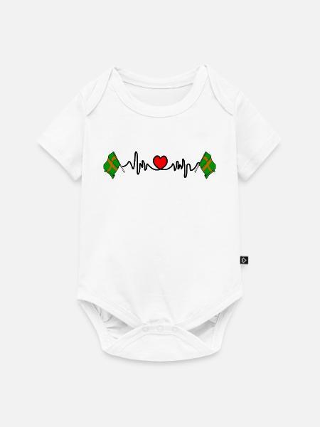 Nijmeger Wandelherzschlag - Baby Premium Kurzarmbody - Weiß