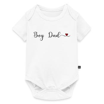 Junge Papa - Baby Premium Kurzarmbody - Weiß - Vorne