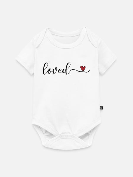 geliebt - Baby Premium Kurzarmbody - Weiß