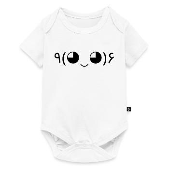 Cheers Emote ٩(◕‿◕)۶ Hooray Kaomoji - Baby Premium short-sleeve bodysuit - white - Front