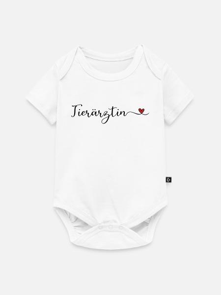 Tierärztin Design mit Herz - Baby Premium Kurzarmbody - Weiß