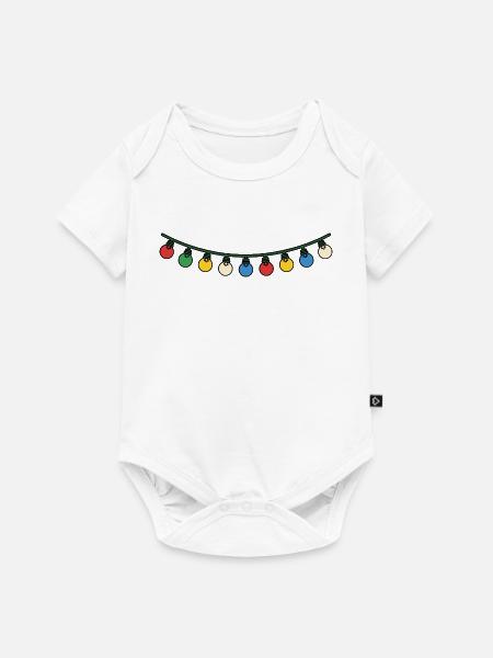 Festliche Weihnachtslichter im Weihnachtsglanz - Baby Premium Kurzarmbody - Weiß
