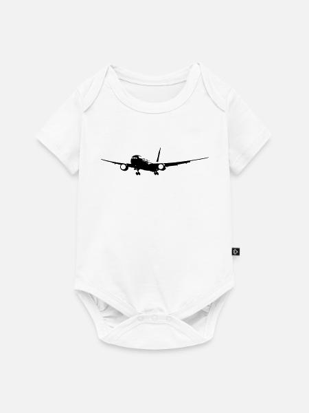 B-787 Flugzeug - Baby Premium Kurzarmbody - Weiß