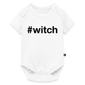 WITCH Spooky Hexe Halloween - Baby Premium Kurzarmbody - Weiß - Vorne