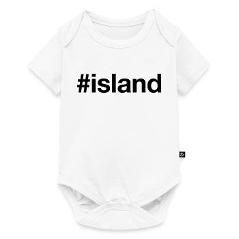 ISLAND Islande Hashtag - Body à manches courtes Premium Bébé - blanc - Devant