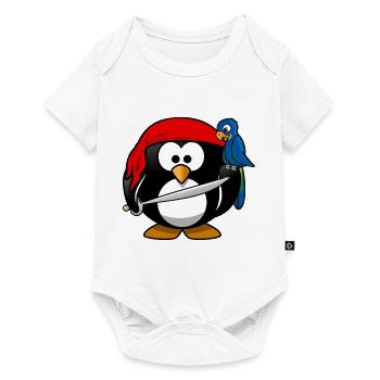 Pirate penguin - Baby Premium short-sleeve bodysuit - white - Front