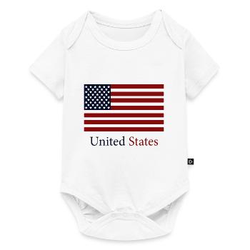 drapeau des États-Unis - Body à manches courtes Premium Bébé - blanc - Devant