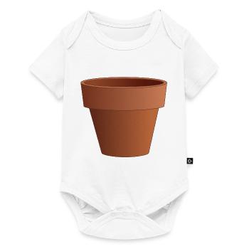 claypot blumentopf flowers blumen pflanzen plants2 - Baby Premium Kurzarmbody - Weiß - Vorne