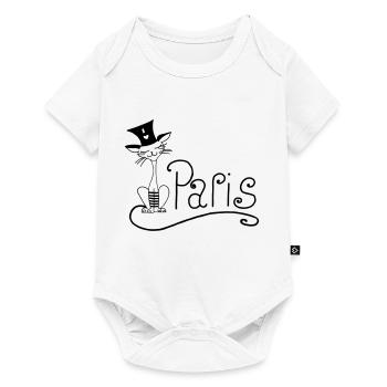 Chat paris - Body à manches courtes Premium Bébé - blanc - Devant