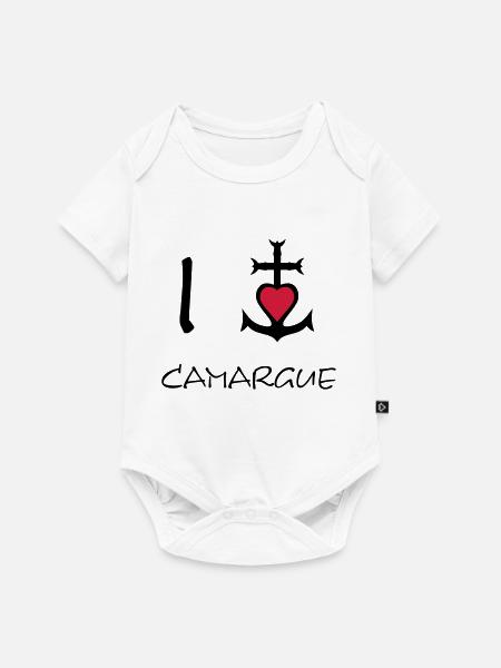 I love camargue - Body à manches courtes Premium Bébé - blanc