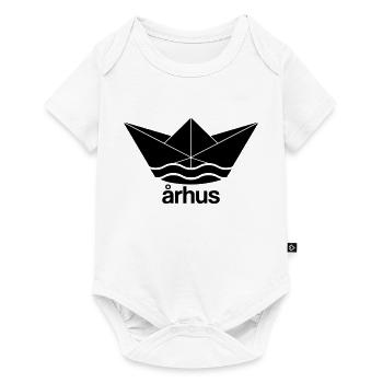 Cooles Århus Aarhus conception de bateau en papier - Body à manches courtes Premium Bébé - blanc - Devant