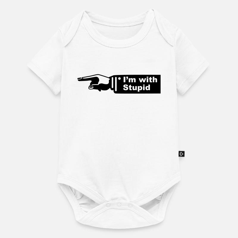 im with stupid - Body à manches courtes Premium Bébé - blanc